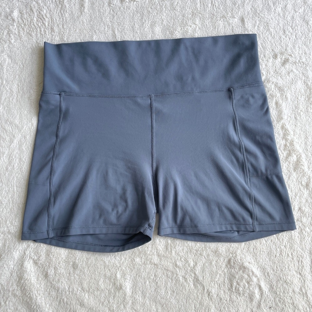 Vuori Studio Pocket Shorts Womens Blue High Rise Athletic VW390 Size XL